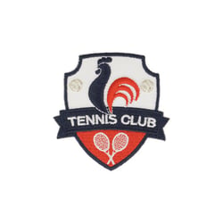 Ecusson thermocollant blason tennis club 5x6cm