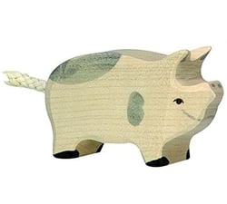 Figurine Porcelet tacheté - Holztiger