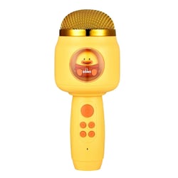 Microphone Sans Fil Enfant Bluetooth Rose Effets Sonores Multiples Jaune YONIS