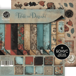 10 Papiers scrapbooking 30 x 30 cm album faire part carte Scrapmir TIME TO DREAM