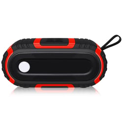 Enceinte Bluetooth Outdoor Anti-Éclaboussures Avec Appels Mains-Libres Et Support USB Rouge YONIS