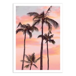 Affiche 50x70 cm - Sunset Palm trees - Gal Design