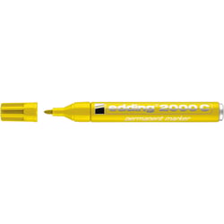 Marqueur permanent pointe ronde 1,5-3 mm - Edding - Jaune - 2000 C