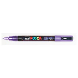 Lot de 6 marqueurs peinture POSCA PC3ML pointe conique fine - Violet Pailleté
