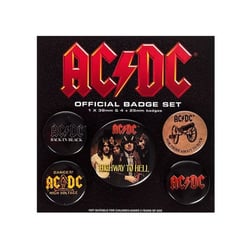 AC/DC - Badges - A épingler sur veste, sacs, tee-shirt - 5 modèles - 3 à 4 cm diamètre