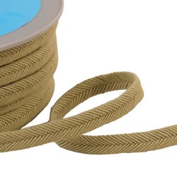 Double cordon fils 10mm marron taupe au mètre