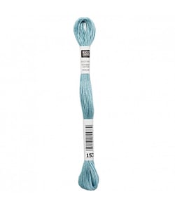 Fil à broder mouliné Uni - Rico Design 153 Bleu