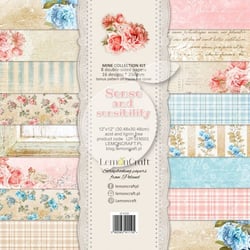 8 papiers scrapbooking 30.5 x 30.5 cm LemonCraft SENSE AND SENSIBILITY