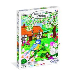 PALETTE D'ARTISTE - Mésange au Printemps - Sentosphere