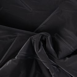 Tissu Doudoune matelassé Mila déperlant  uni Noir