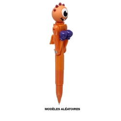 Stylo à bille - Noir - Pointe fine - Scolaire - Enfant - Monstre boxeur