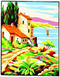 Kit canevas Bord de mer 20x25cm
