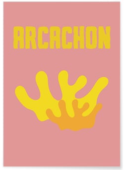 Affiche ville Minimaliste Arcachon 2 | A3 : 29,7x42cm