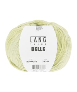 Pelote de Coton à tricoter et crocheter BELLE - Lang Yarns 16 Vert