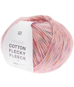 Pelote de coton Creative Cotton Flecky Fleece dk - Rico Design Rose (009 - CANDY)