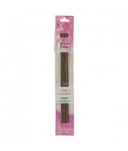 Aiguilles doubles pointes 20cm bois Perfect du N°3 au N°10 - Pony taille n°3
