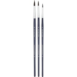 3 pinceaux - Ronds - Aquarelle - Petit-gris - Poils naturels - n°4/8/12 - Lefranc Bourgeois