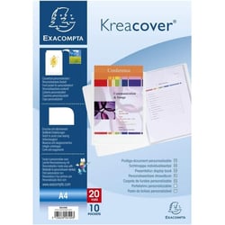 Porte-vues - 20 vues - 10 pochettes - Couverture personnalisable - Blanc - Exacompta