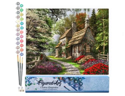 Peinture par Numéro Figured'Art - Paysage de campagne - Kit de Loisir Créatif DIY Numéro d'Art Complet - 40x50cm sans châssis en bois