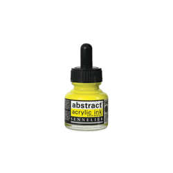 Encre Acrylique en flacon - ton jaune de cadmium citron - Sennelier