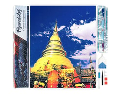 Diamond Painting Broderie Diamant Figured’Art 40x50cm toile entière roulée avec diamants carrés - Temple de Chiangmai