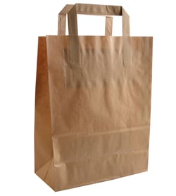 Vaessen Creative Sacs en Papier Anse Plate 26x17x25cm Marron Kraft 50pcs