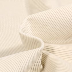 Tissu Velours d'ameublement côtelé Lena Ecru