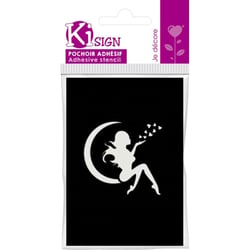Ki-Sign - Pochoir adhésif Fée lune 7x10 cm