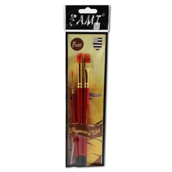 Lot De 3 Pinceaux D'Art - Signature N°2 - Pied-De-Biche N°6 - Rateau-Plat N°8 - Amt