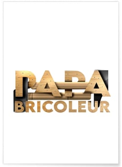 Affiche Papa bricoleur 2 | A3 : 29,7x42cm