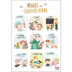 Poster pédagogique - Règles du savoir-vivre - 52x76cm - A afficher - Bouchut