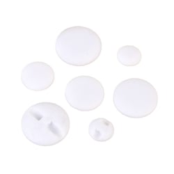 Lot de 3 boutons tunnel classique blanc