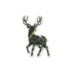 Lot de 3 écussons thermocollants lurex cerf 7x5cm