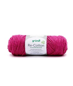 Pelote de coton Recyclé RE-COTTON macramé 100Gr - Grundl 12 Violet