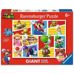 Super Mario - Puzzle Giant Floor Les Amis et Ennemis de Mario 125 pièces - Ravensburger