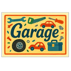 Plaque de porte métal garage