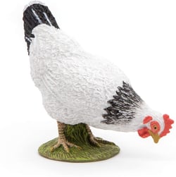 Figurine Poule blanche picorant - Papo