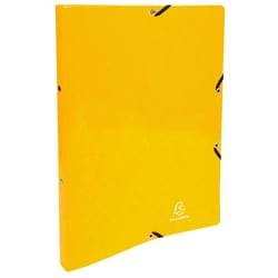 Classeur à élastiques 2 anneaux 15mm Iderama - A4 - Jaune - x 20 - Exacompta