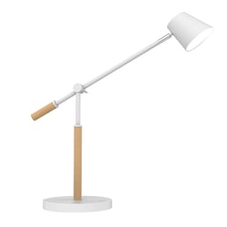 VICKY lampe design LED blanc/hêtre