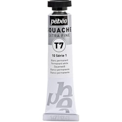 Tube 20ml Peinture Gouache T7 extra fine BLANC PERMANENT PÉBÉO