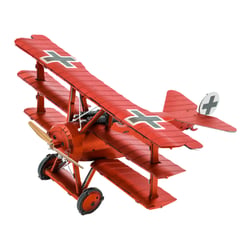 Aviation - Tri-Wing Fokker Baron Von Richthofen - Maquette 3D en métal avec 2 feuilles multicolorées