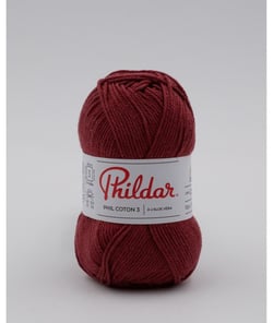 Fil coton à tricoter PHIL COTON 3 - Phildar - PPSC - certifié Oeko-Tex Aubergine Violet