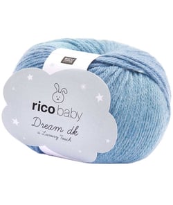 Fil à tricoter Rico RICO BABY DREAM LUX TOUCH - Rico Design 025 bleu aqua