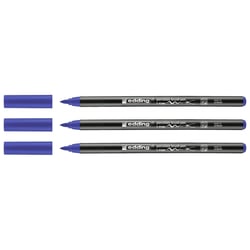 Lot de 3 feutres porcelaine EDDING - Bleu - Pointe pinceau 1-4 mm