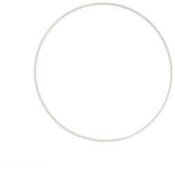 Cercle nu en métal, d 22 cm, blanc, 1 pièce