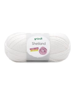 Pelote de laine à tricoter SHETLAND - 100GR - GRUNDL 10 Blanc