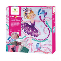 Stick'n fun princesses ballerine mosaiques - Au Sycomore - Rose