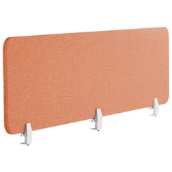 Séparateur Cloison Acoustique de Bureau et Table Orange en Polyester et Matière Synthétique 180 x 40 cm Idéal pour le Open Space