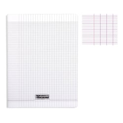 Cahier - 24x32(cm) - Grands carreaux - 140 pages - couverture en polypro - sans spirale - Clairefontaine - Calligraphe