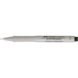 Lot de 10 feutres calibrés permanents - FABER-CASTELL - pointe 0,3 mm - ECCO PIGMENT - noir